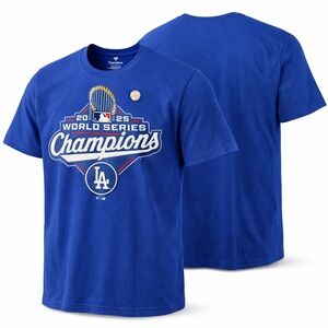 Fanatics LA Dodgers Royal Blue 2025 World Series Champions TShirt Size L NWOT